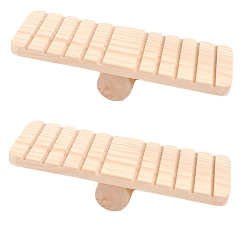 ROMISBABA インタラクティブなハムスターのおもちゃ、木製シーソープラットフォーム。小さなペットの遊び時間にも で丈夫です。