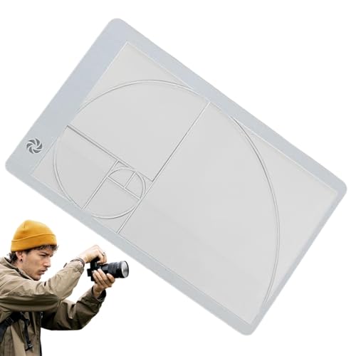 Mirino sezione aurea, mirino composizione, strumento di pittura sezione aurea, strumento di composizione portatile mirino, visualizzatore sezione aurea trasparente per fotografia, pittura