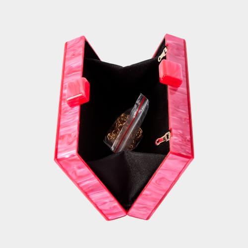 Image of RomanticDesign Women Acrylic Handbag Rattan Woven Pattern Square Box Crossbody Handbag Shoulder Bag Chain Purse