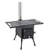 Produktbild HKUKUHH CampingkocherZeltofenHolzofenRaketenofenOutdoor Ofen HolzMini HolzofenKaminofenCampinggaz KocherHobo KocherMedium Zeltherde,Enthält Schornsteinpfeife, Steel Plate Furnace