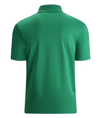 Alex Vando Mens Golf Shirt Moisture Wicking Quick-Dry Solid Short Sleeve Polo Shirts for Men