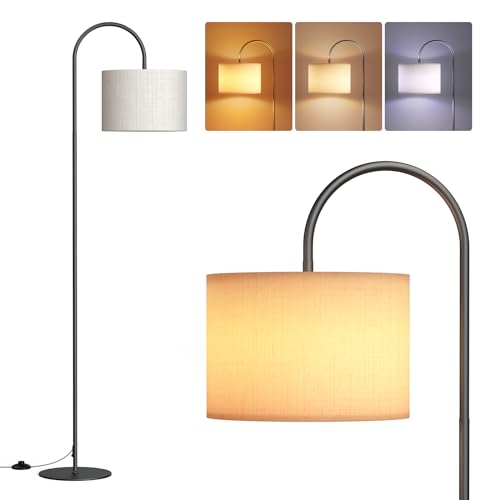 Holtaz Bogenlampe IRIS Stehlampe Stehleuchte Aus Holz Und Stoffschirm