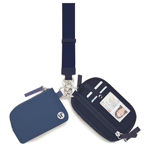 Image of Wallet Wristlet for Women, RFID Wallet Keychain with Dual Pocket | Nylon Wristlet Wallet with Coin Purse, ID Window, Card Holder and Small Wallet Design