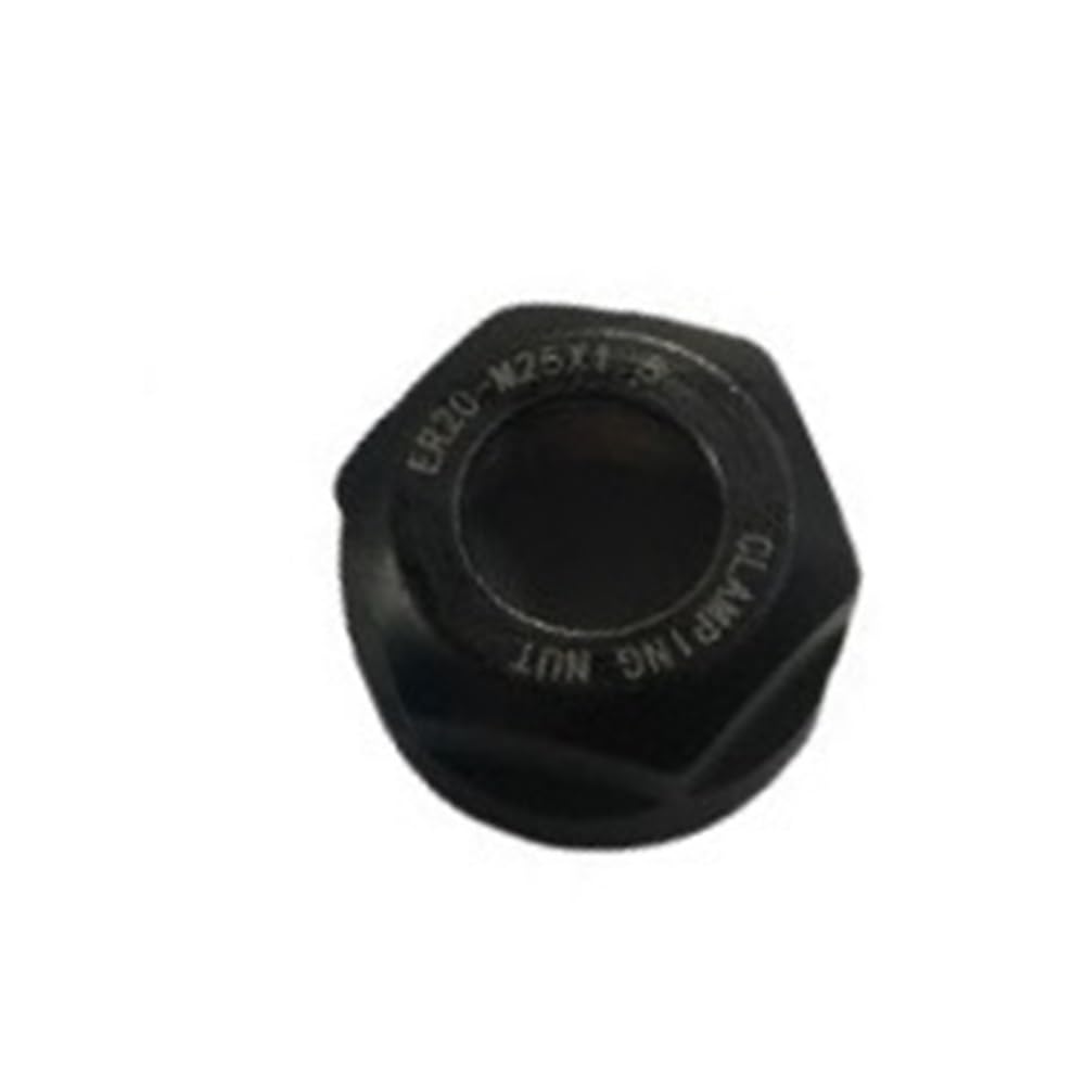 M25 x 1.5 Fine Thread Nut ER20 A Type Metal Collet Clamping Nut - High-Temperature Resistant CNC Tool Accessory
