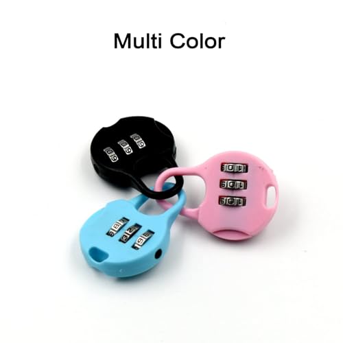 Image of 3-Digit Zipper Lock for Bags & Luggage, Resettable mbination Mini Lock, Secure Anti-Theft Zipper Lock for Travel Suitcase, Backpack, Handbag & Storage