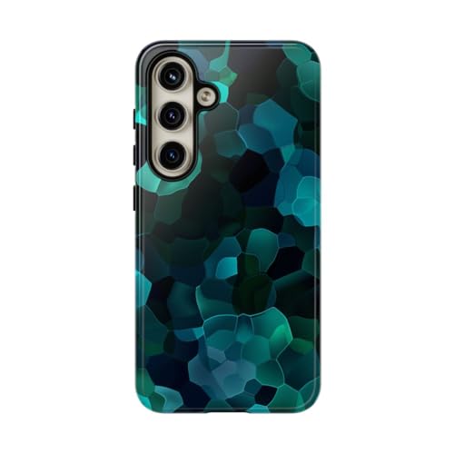 Coque Samsung S24 rigide antichoc et élégante bleu abstrait