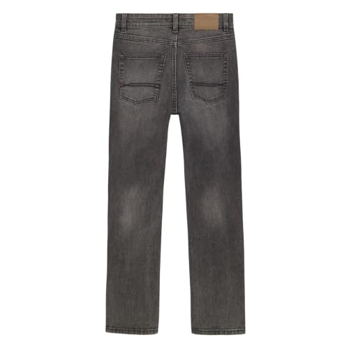 Image of Tommy Hilfiger Boys' 5-Pocket Stretch Slim Straight Leg Denim Jean, Zipper Fly & Button Closure