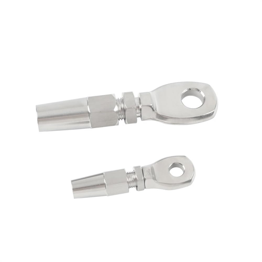 Abrazaderas De Cuerda De Cable 10 Uds calidad naval 316 acero inoxidable Swageless ojo Terminal Cable cuerda DIY montaje aparejo Hardware barandilla Kit Clips De Cuerda De Cable(For 5mm wire)