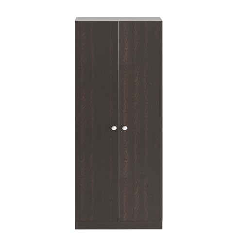 Image of FURNEASER Fanciable Engineering Wood 2 Door Wardrobe Almirah for Clothes | Double Door Cabinet Closet Organizer | Multipurpose Cupboard for Bedroom Living Room | 60 x 42 x 180 CM (Wenge)