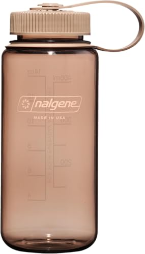 Image of Nalgene Sustain Tritan BPA-Free Water Bottle Made with Material Derived from 50% Plastic Waste (using ISCC certified mass balance), 16 OZ, Wide Mouth, Mocha (Pack of 6)