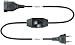 Produktbild LED Dimmer, 1-60 Watt stufenlos dimmen (Schnurdimmer Drehdimmer) dimmbare LED, 220-230V, CE In-Line Dimmschalter, Zwischendimmer ab 1 Watt, Schwarz, Geräuschlos, Buchenbusch Urban Design