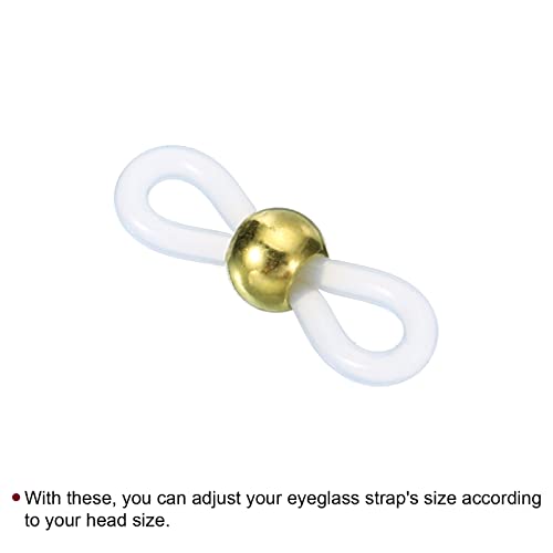 Image of PATIKIL Eyeglass Chain Connector, Pack Adjustable Anti Slip Strap Holder Chain End Loop for Women Men Eyeglasses Sunglasses