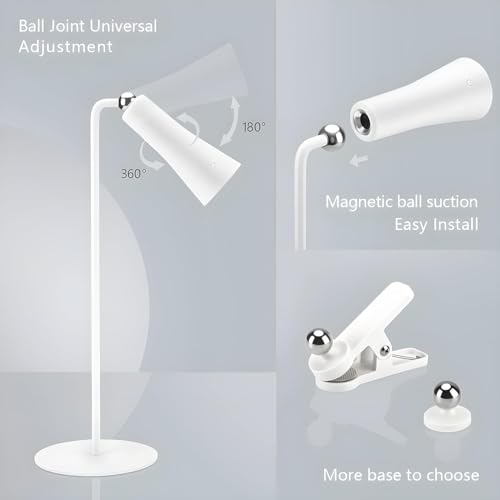 Image of Kimee LED Study Light for Desk with Stationery Organizer & Mobile Holder - Cordless Table Lamp for Students & Work from Home - 3 Modes Eye Protection Reading Lamp (Magnetic, Regular)