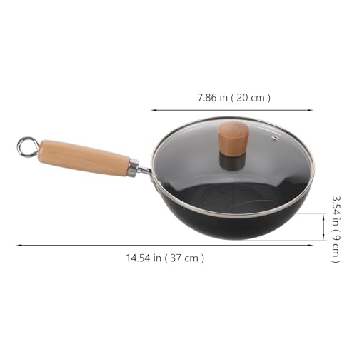 Wok japonés pequeño de acero al carbono 20 cm miniatura 2