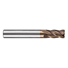 Dormer S76720.0XR2.0 Shank Corner Radius End Mill, TiSiN Coating, HM, R 2 mm, 20 mm Head Diameter, 20 mm Shank Diameter, 38 mm Flute Length, 104 mm Full Length