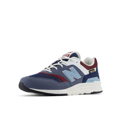 New Balance Baby 997H V1 Bungee Sneaker, Dark Arctic Grey/Nb Navy/Mercury Red, 3 Wide US Unisex Infant