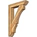 Ekena Millwork BKT0604X26X38BOA06RWR Balboa Slat Rough Sawn Bracket w/Offset Brace, Western Red Cedar
