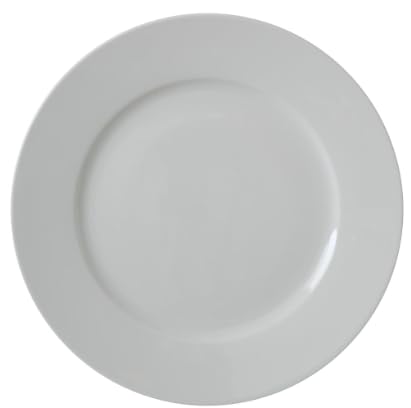 METRO Professional Lot de 6 assiettes à dîner en porcelaine, blanches, 30 cm de diamètre