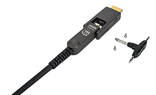Manhattan 355537 Cavo Hdmi Attivo In Fibra Ottica Con Connettore Staccabile 50M Nero - 6