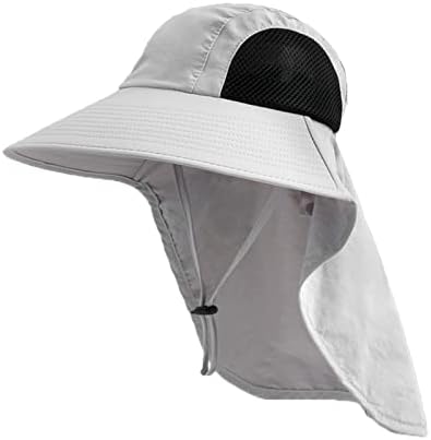 Womens Mens Sun Hat with Neck Flap,UPF 50+ UV Protective Hiking Fishing Hats,Wide Brim Sun Hat for Women&Men