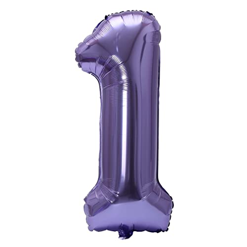 Image of YPSelected 32 Inch Large Foil Helium Number Balloon Birthday Wedding Party 0-9 (Purple, 1)