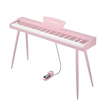 弾きやすい✨電子ピアノ 88鍵盤 木製 電子 ピアノ ペダル付き スタンド Amazon | Yumcute 電子ピアノ 88鍵盤 木製 スタンド付き 日本語