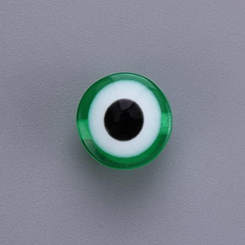 green evil eye beads