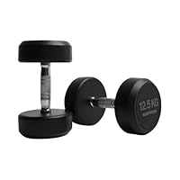 NORTHERN Rounded Dumbbells Set Heavy Weights Round Dumbbell Circular Rubber Dumbell for Weightlifting Bodybuilding Exercise Fitness Workout Training Home Gym Biceps 2.5-30kg Pair Set
