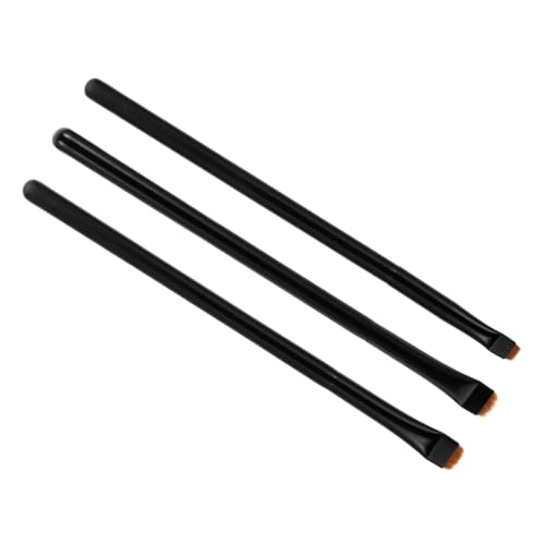 SHERCHPRY 3PCS Eyeliner Brush Set Wooden Handle Cosmetic Brushes for Eye Makeup Suitable for Professionals and Beginners Easy Application and Soft Bristles