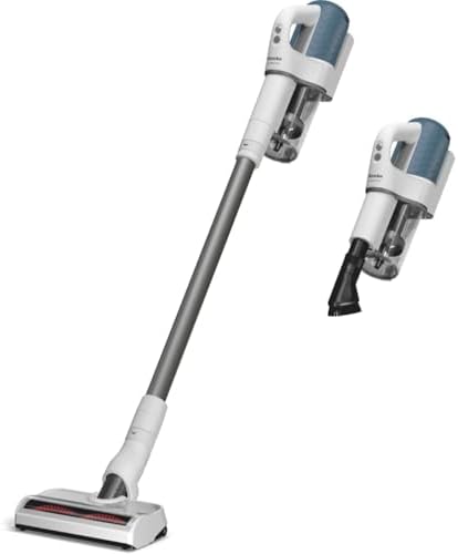 Miele Duoflex Extra Vacuum Cleaner, Cordless and Bagless Multi-Use, Multi-Floor Flexible Stick Vacuum with 2 Attachable Brushes, in Brilliant White / Space Grey