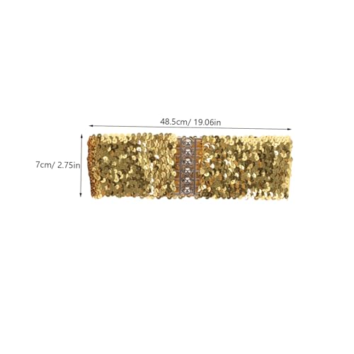 Wide Elastic Sequin Belt for Women Fashion Waistband Accessory with Stretchy Fit Elegant Dressy Sash for Slimming and Stylish Waist Accent Comfortable All Day Wear2