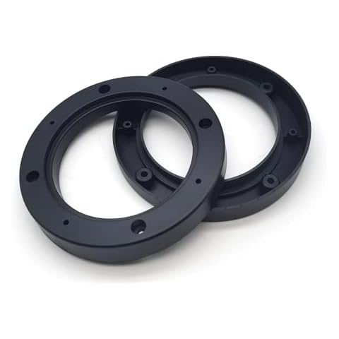gunroil 2 PCS Car Speaker Mounting Gasket Adapter, Slant 4 In Car Audio Modified Speaker Gasket, Car Audio Tool Accessories, Universal for Most Cars (Black) Cover