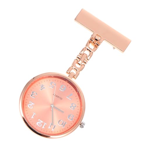 GLSTOY Montre Pendentif Suspendue Infirmière Quartz Orange Surveillance Personnel Médical Usage Professionnel Cadran Large