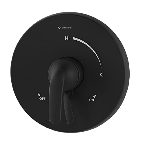 Symmons Elm Single Handle Shower Valve Trim Kit in Matte Black (Valve Not Included) by Symmons - Used condition - US$125.50