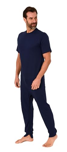 Men's Alzheimer's Clothing Nursing Jumpsuit Pajama short sleeve with zipper at leg2