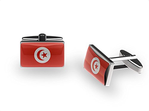 Tunisie étoile Boutons de manchette (Tunisie Drapeau Boutons de manchette avec boîte cadeau) Cover