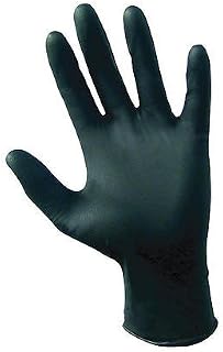 SAS Safety 66519 Raven Powder-free Disposable Black Nitrile 6 Mil Gloves, Ext...