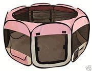BestPet Medium Pink Pet Tent Exercise Pen