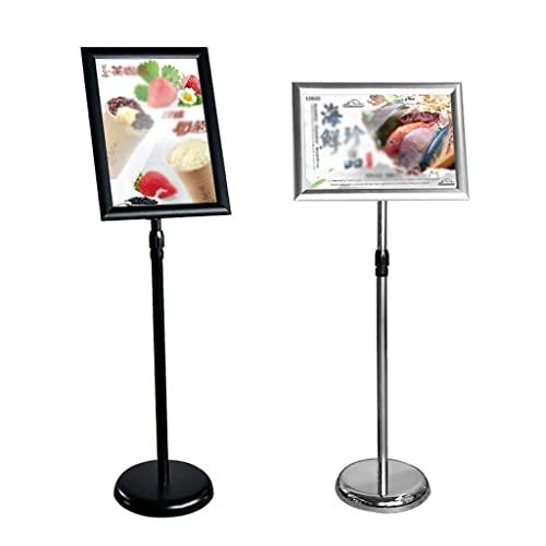 Présentoir de Sol pour Affiches A4 A3 Orientable à 360° avec Base Lestée Antidérapante