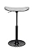Topstar Sitness H2 - Sgabello da lavoro con piedistallo, sgabello girevole, sedile da skateboard, regolabile in altezza, rivestimento in poliestere, grigio chiaro