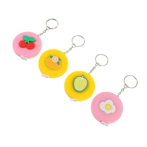 Set de 4 cintas métricas mini retráctiles portátiles