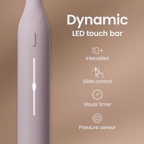 Image of Quip Ultra Next Generation Smart Toothbrush - Timed Electric Toothbrush with Case - Replaceable Brush Head, Soft Bristles, Silicone Handle, 30-Day Battery Life - Travel Toothbrush - Dusk