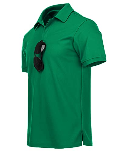 Zity Mens Polo Shirt Short Sleeve Sports Golf Tennis T-Shirt 012-Viridian M #TOP2