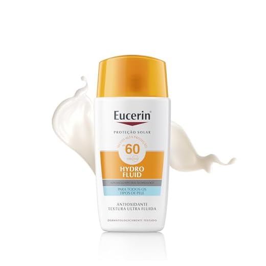 EUCERIN Protetor Solar Facial Ultra Fluido FPS 60 50ml, Hydro Fluid, Antioleosidade, Antioxidante, Rosto, Proteção UVA, UVB e Luz Visível