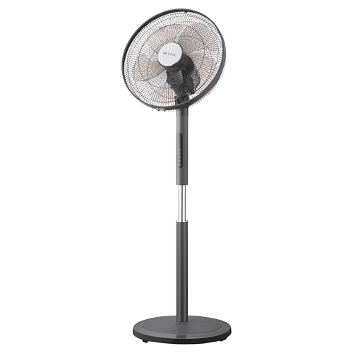 Be Cool Standventilator BC18ST2505 mit Fernbedienung | 3 Geschwindigkeitsstufen | Timer |...