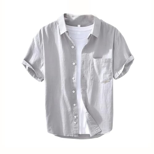 Chemise décontractée en coton pour homme ample et confortable pour l'été