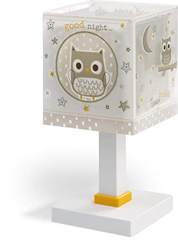 Dalber lampe de table enfant Good Night Hiboux Beige
