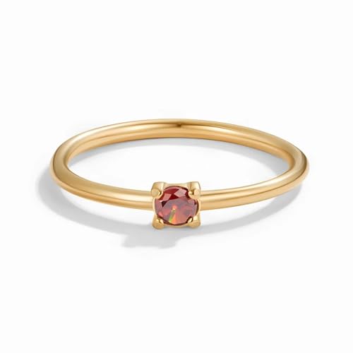 Anneaux de pierre de naissance multicolores pour les femmes cadeau anniversaire idéal