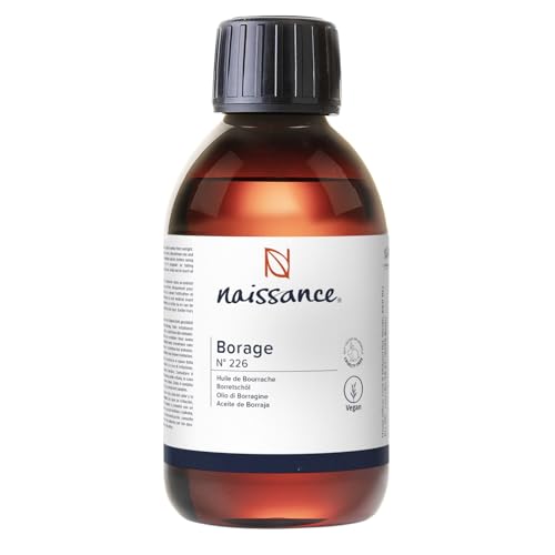 Naissance Aceite Vegetal de Borraja (No. 226) - 225ml - Natural, Vegano - Hidratante Para Cuerpo, Cara, Piel, Pelo, Uñas