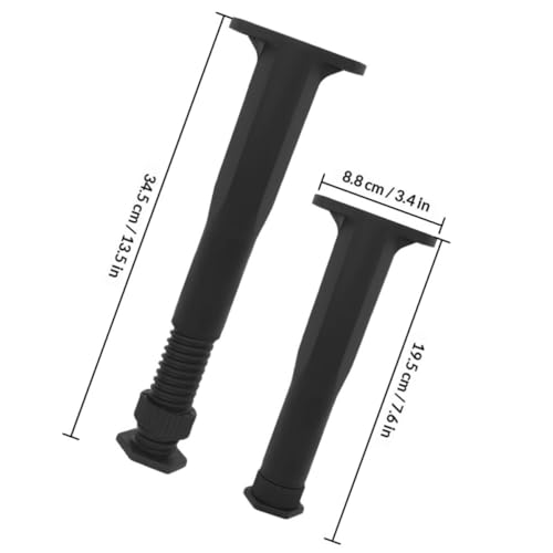 Patas ajustables de plástico en forma de T para camas y mobiliario 3
